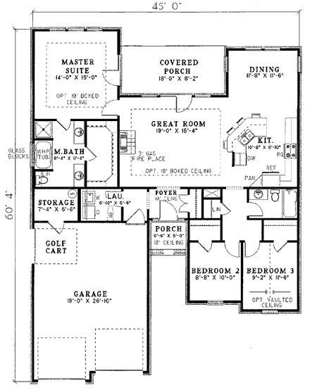 House Plan 82005 First Level Plan