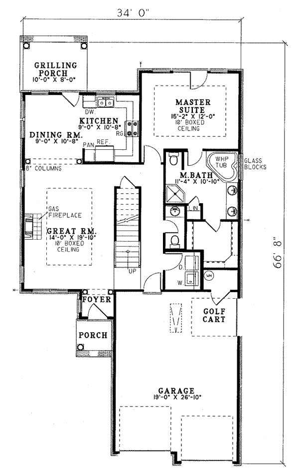 Country Craftsman Level One of Plan 82006