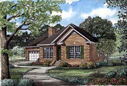 Ranch Elevation of Plan 82008