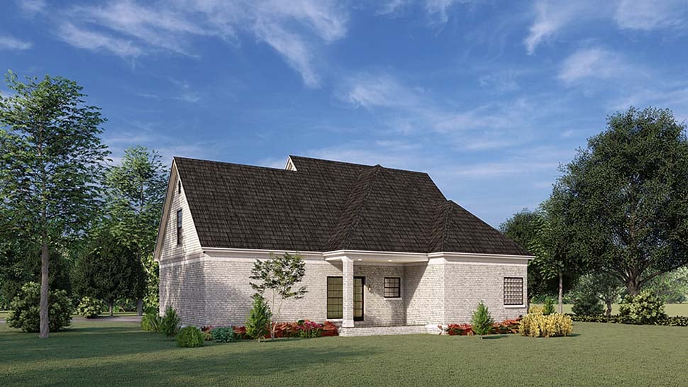 Country Rear Elevation of Plan 82010