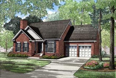 One-Story Ranch Elevation of Plan 82012