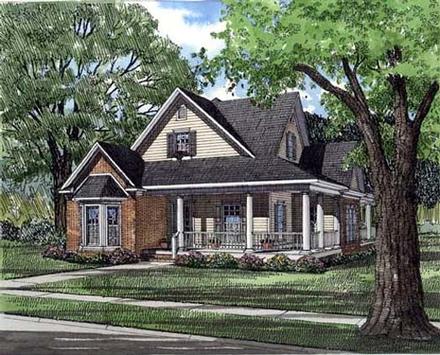 Country Farmhouse Elevation of Plan 82022