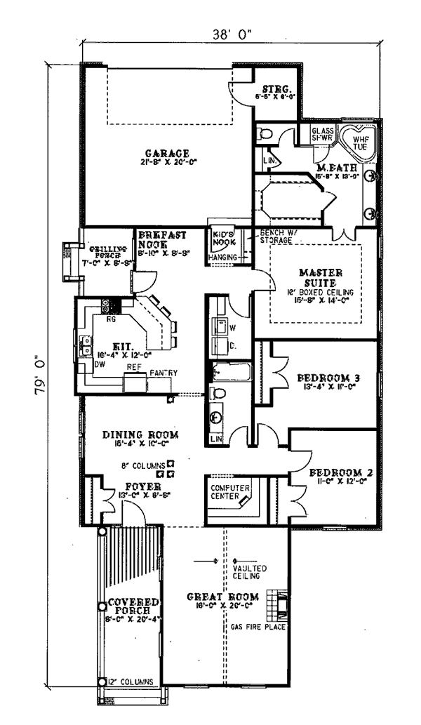 Country Farmhouse Level One of Plan 82024