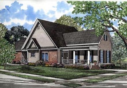 Country Farmhouse Elevation of Plan 82024