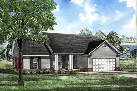 Ranch Elevation of Plan 82026