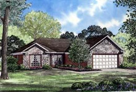 Ranch Elevation of Plan 82032