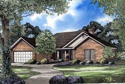 One-Story Ranch Elevation of Plan 82034