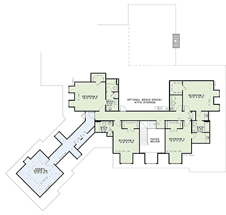 House Plan 82036 Second Level Plan