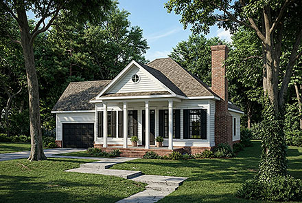 Colonial European Elevation of Plan 82040