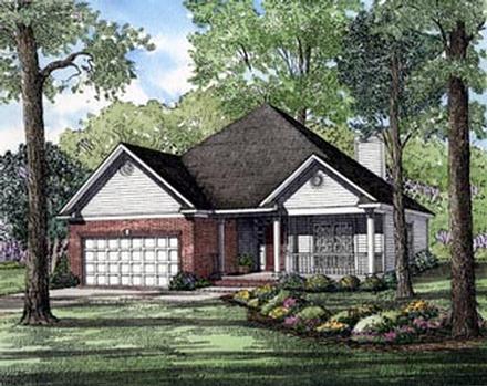 One-Story Ranch Elevation of Plan 82041