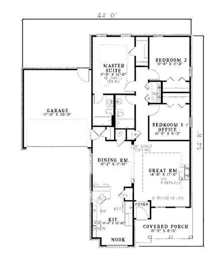 House Plan 82042 First Level Plan