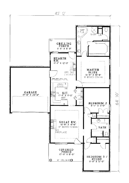 House Plan 82043 First Level Plan