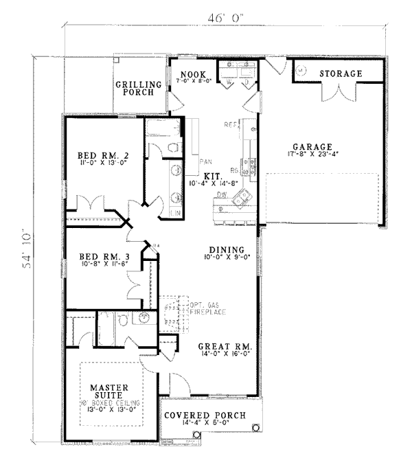 Ranch Level One of Plan 82044