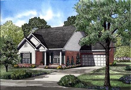 Ranch Elevation of Plan 82044