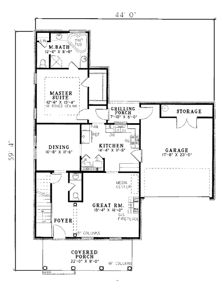 House Plan 82048 First Level Plan