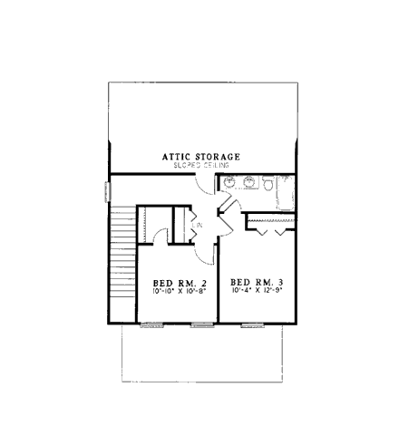 House Plan 82048 Second Level Plan