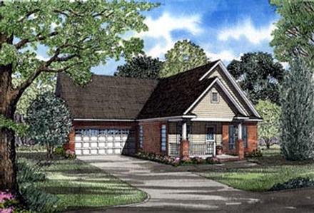 One-Story Ranch Elevation of Plan 82049