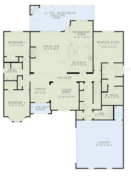 House Plan 82056 First Level Plan