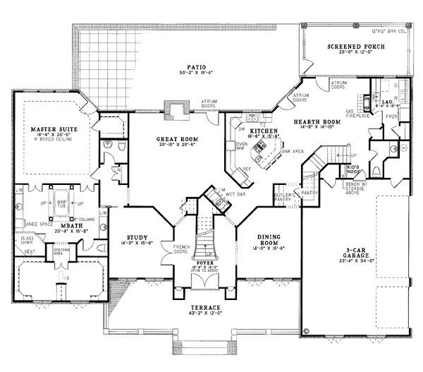 Contemporary European Modern Level One of Plan 82057