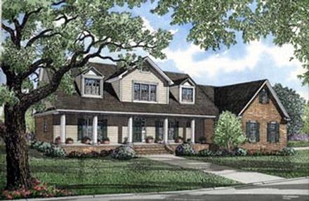 Colonial Country Farmhouse Elevation of Plan 82059