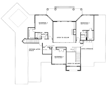 House Plan 82060 Second Level Plan