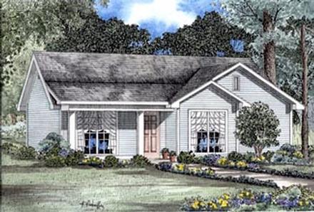 Cabin Country One-Story Ranch Elevation of Plan 82064