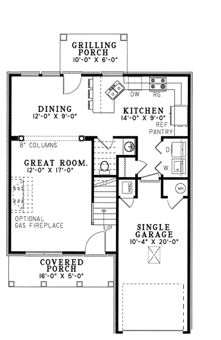 House Plan 82065 First Level Plan