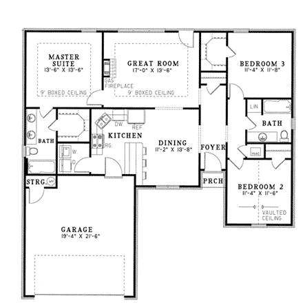 House Plan 82067 First Level Plan