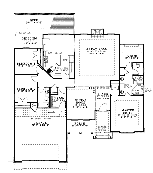 European One-Story Level One of Plan 82077