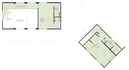 House Plan 82085 Second Level Plan