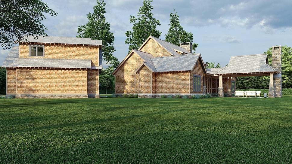Country, Craftsman, Farmhouse Plan with 2555 Sq. Ft., 5 Bedrooms, 4 Bathrooms, 2 Car Garage Picture 5