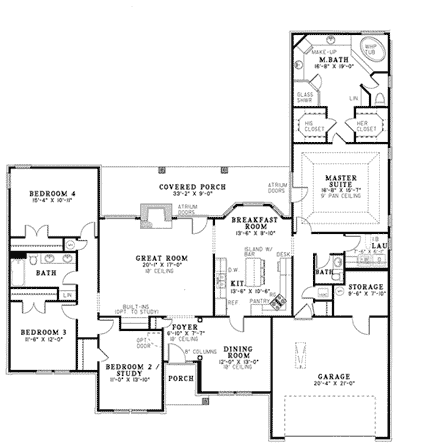 House Plan 82088 First Level Plan