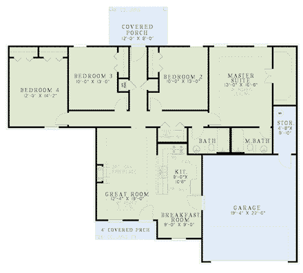 House Plan 82094 First Level Plan