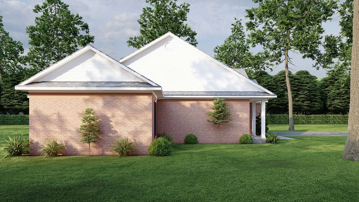 Traditional Plan with 1562 Sq. Ft., 4 Bedrooms, 2 Bathrooms, 2 Car Garage Picture 3