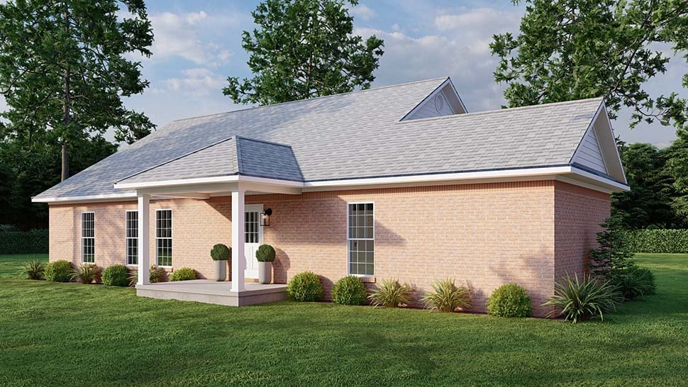 Traditional Plan with 1562 Sq. Ft., 4 Bedrooms, 2 Bathrooms, 2 Car Garage Picture 7