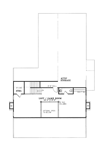 House Plan 82095 Second Level Plan