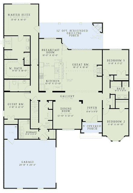 House Plan 82098 First Level Plan