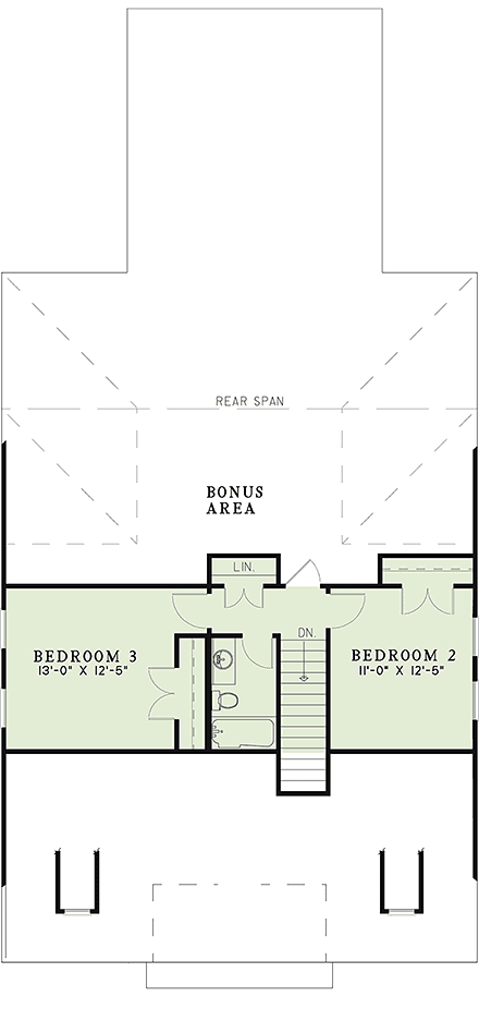 House Plan 82099 Second Level Plan