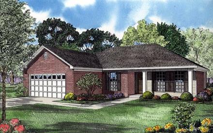 Ranch Traditional Elevation of Plan 82101