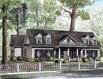 Cape Cod Colonial Country Elevation of Plan 82104