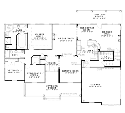 House Plan 82106 First Level Plan