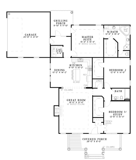 House Plan 82107 First Level Plan