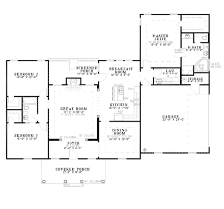 House Plan 82108 First Level Plan