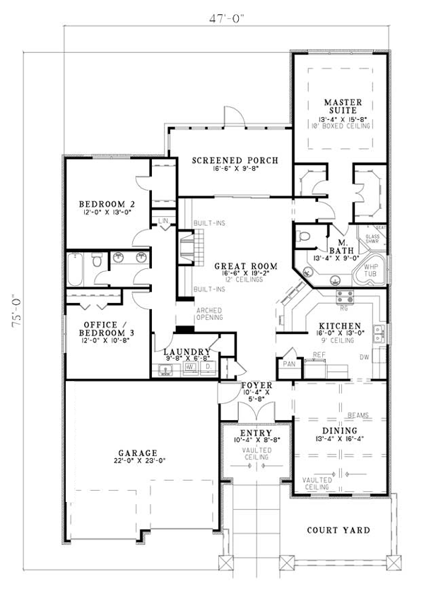 House Plan 82110 Level One