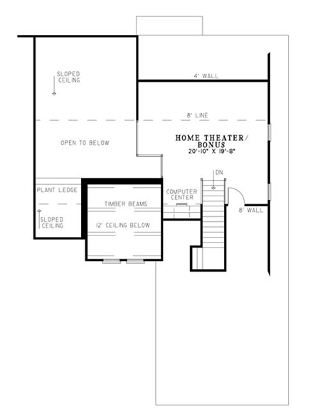 House Plan 82111 Second Level Plan
