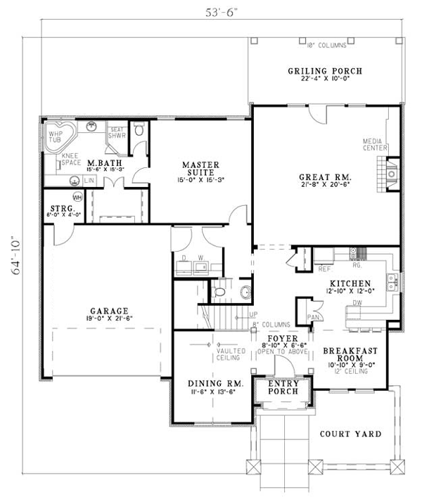 House Plan 82116 Level One