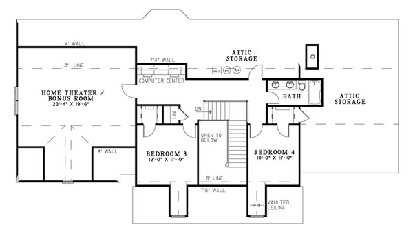 Cape Cod Colonial Country Level Two of Plan 82122