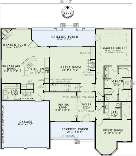 House Plan 82125 First Level Plan