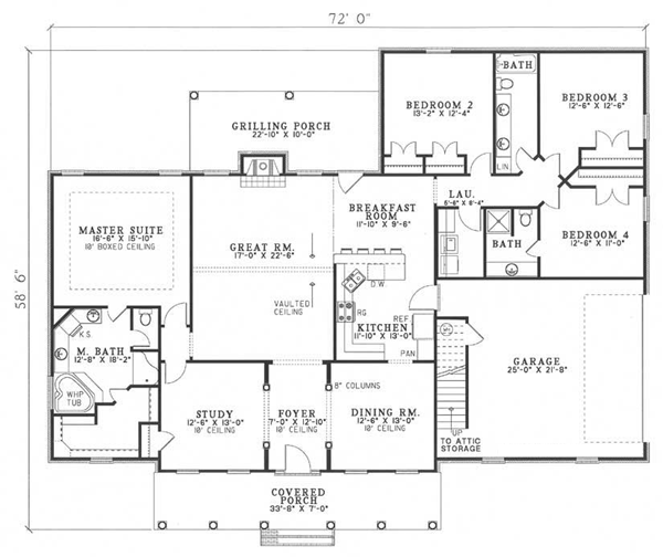 Cape Cod Colonial Country Level One of Plan 82127