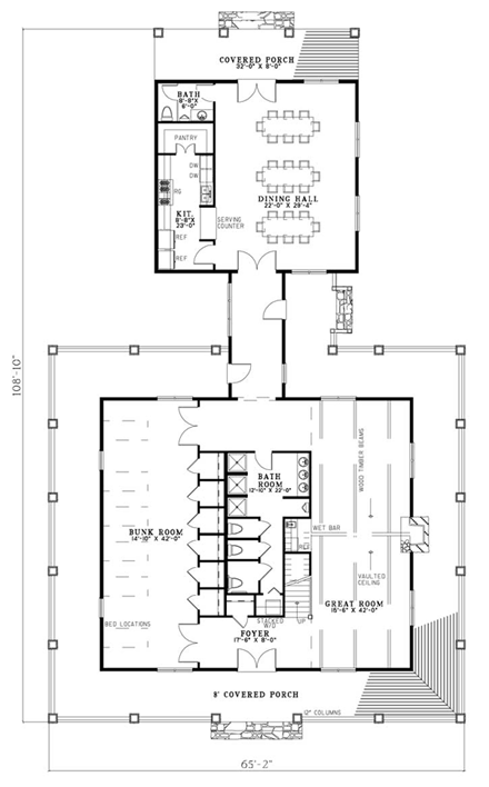 House Plan 82131 First Level Plan